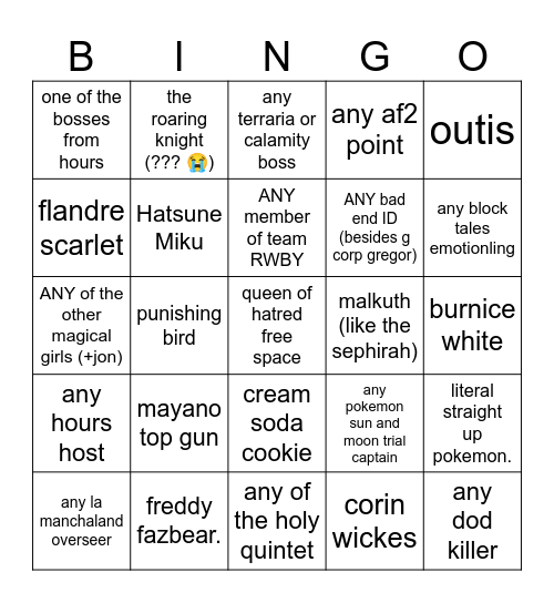 malkuthsystemtheory Bingo Card
