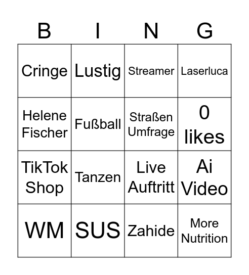 FY Page Bingo Card