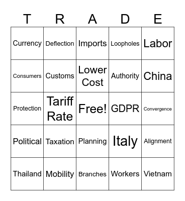 REI-NGO Bingo Card