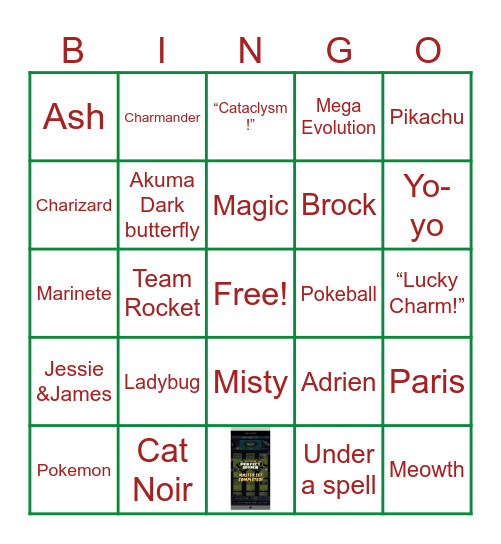 MyAnime/Cartoon Tv shows Bingo Card