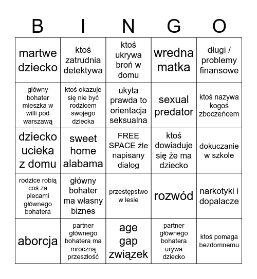 Ukryta Prawda Bingo Card