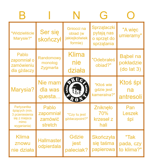 Pyrkon #27 Bingo Card