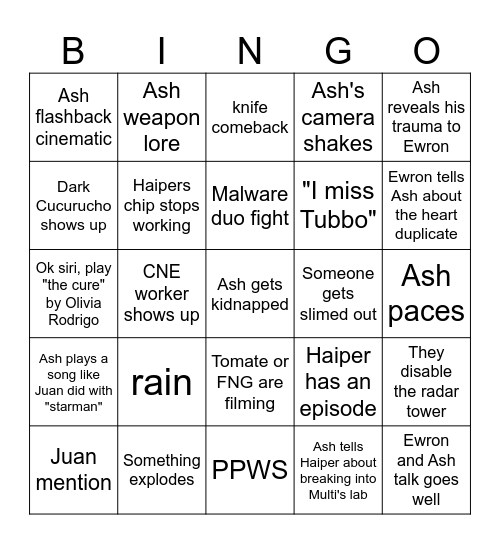 Ashswags kidnapping lore stream!!!! Bingo Card