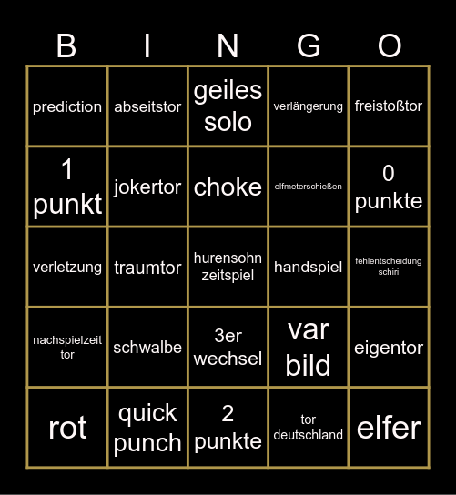 ger par Bingo Card