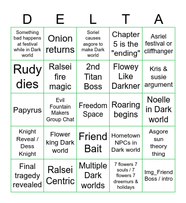Chapter 5 Bingo Card