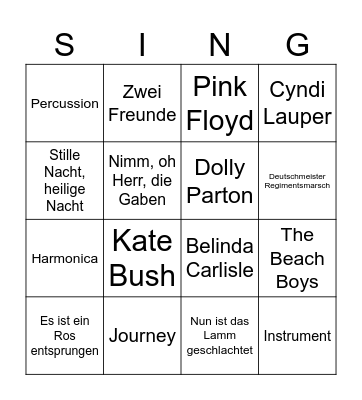 MUSIC MUSIC MUSIC Bingo Card