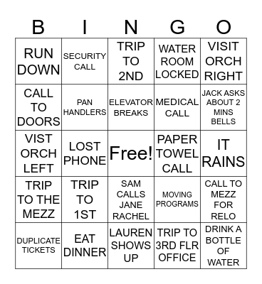 HP SHOW DAY BINGO! Bingo Card