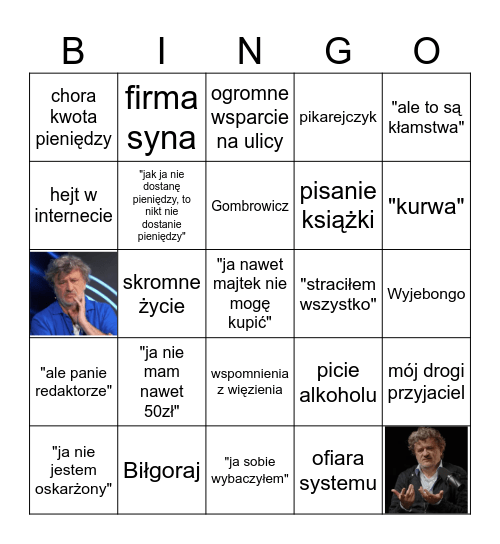 Wyjebingo Card