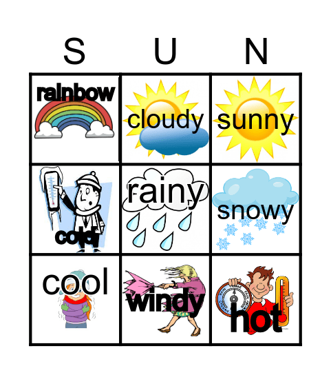 WEATHER BINGO Card