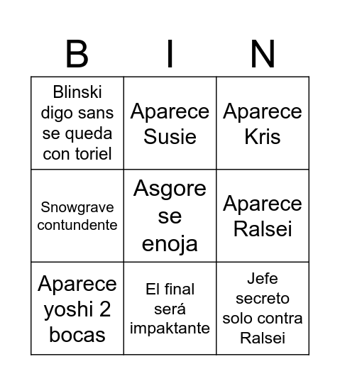 Binganna Bingo Card