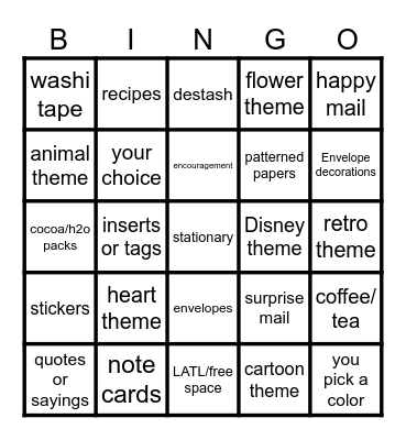 LATL 06/27 BINGO Card