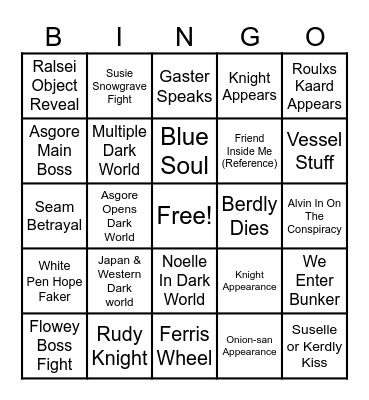 Chapter 5 Bingo Card