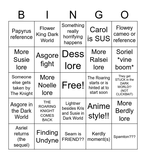 TDT DR Ch5 Bingo Card