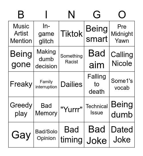 Jc Blackout Bingo 4.0 Bingo Card