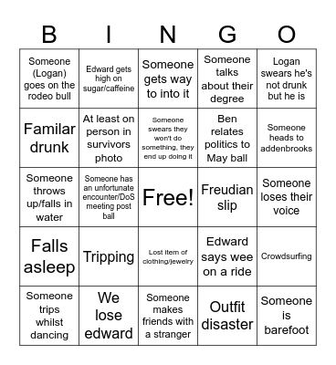 May ball 2025 Bingo Card