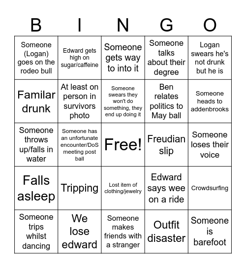 May ball 2025 Bingo Card