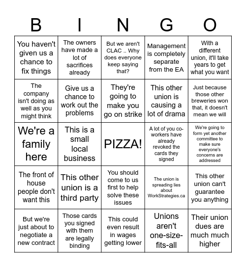 The KevDawg Bingo Card Bingo Card
