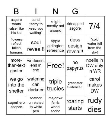 chapter 5 bingo Card