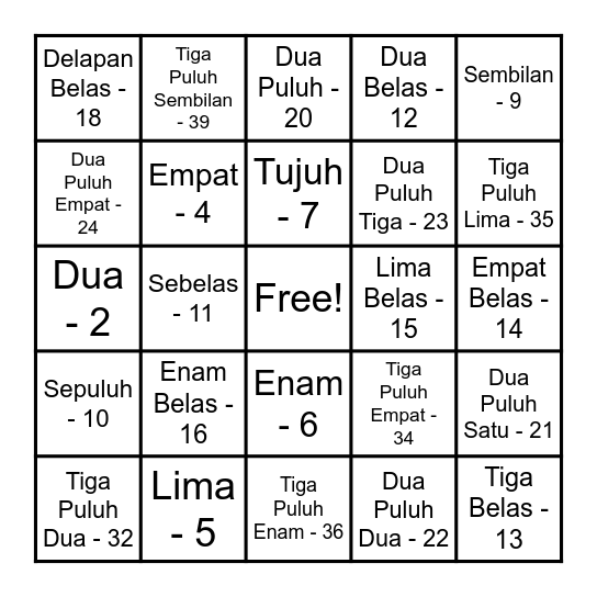 Bali Buddies Bingo Card
