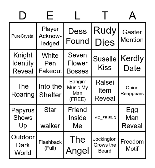 Chapter 5 Bingo Card
