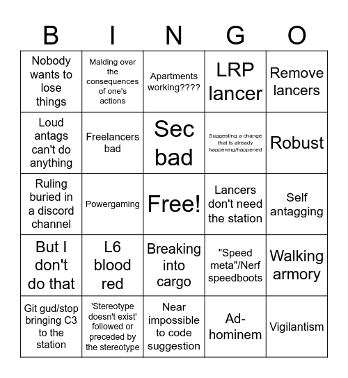 It's Always the Same Bingo Card