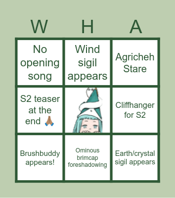 WHA EPISODE 13 BINGO Card