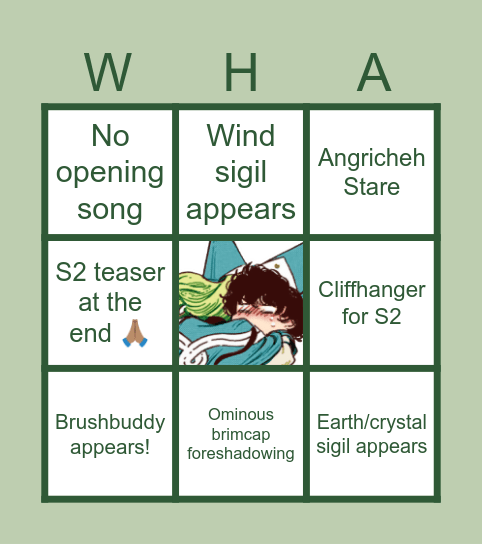 WHA EPISODE 13 BINGO Card