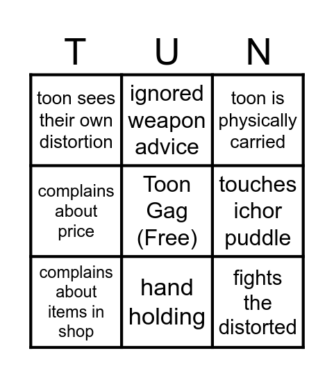 Meadowbrook Bingo Card