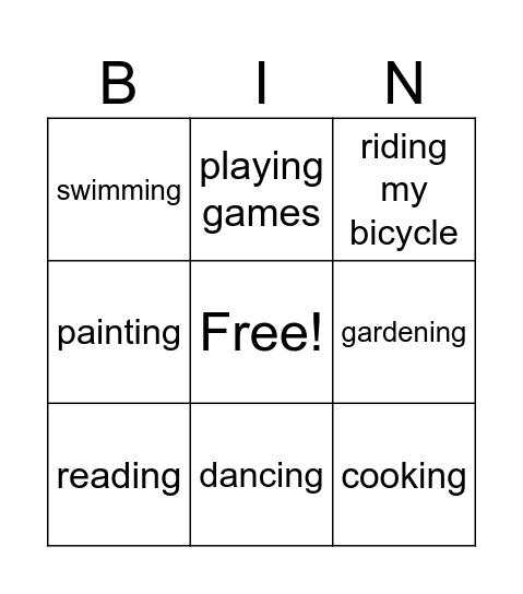 Bingo Card