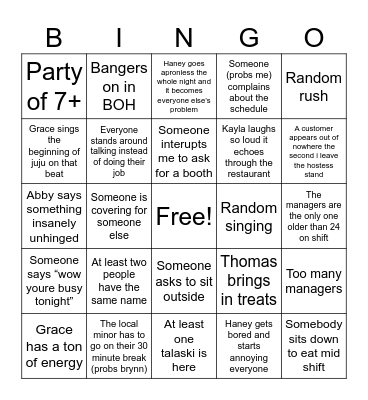 YT BINGO: Fathers Day edition Bingo Card