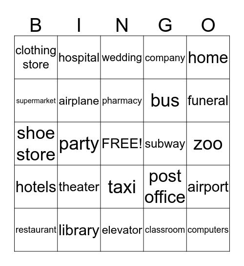 Speak It Up!  Bingo Card