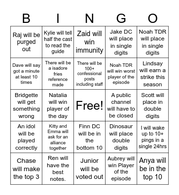 Bittersweet AS3 Bingo Card