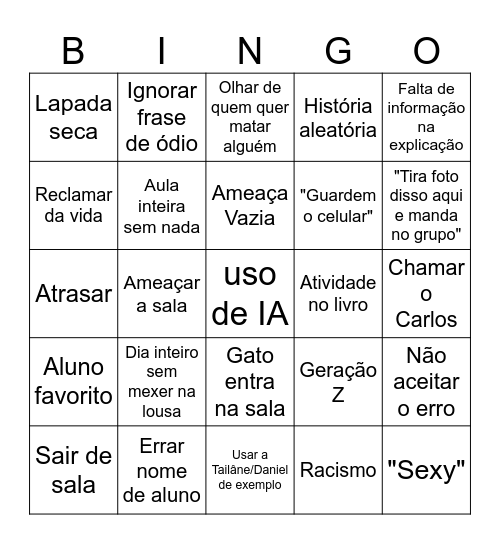 Bingo do Ana Bingo Card