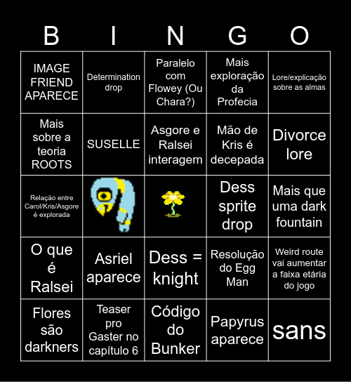 Deltarune Chapter 5 Bingo Card