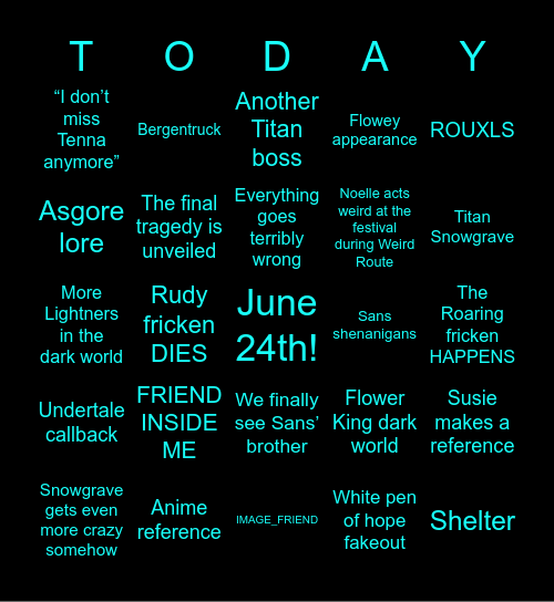 CHAPTER 5 Bingo Card