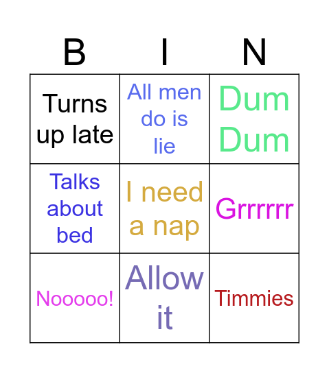 Mehnaz Bingo Card