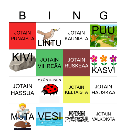 luonto Bingo Card