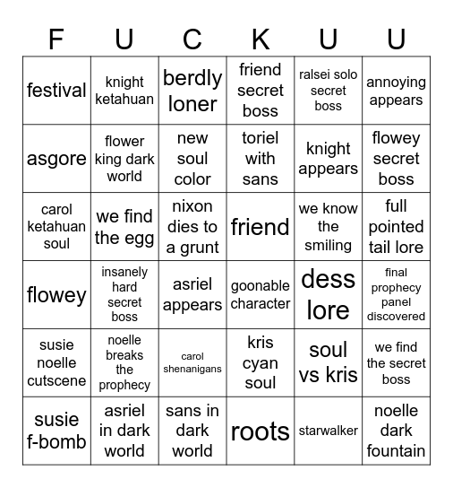 chapter 5 bingo Card
