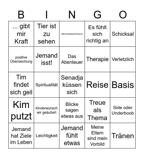 Freund*innen der Rose Bingo Card