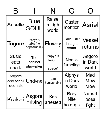 DR ch5 Bingo Card