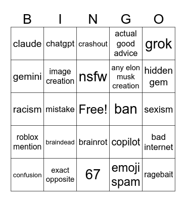 ai bingo Card