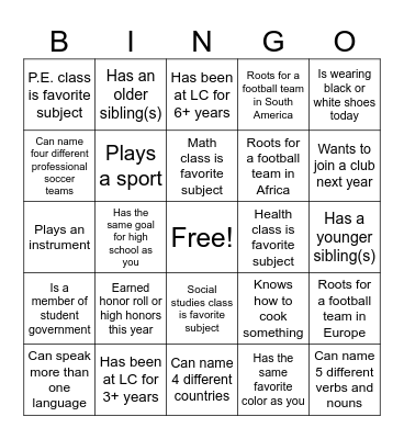 Find Someone Who.. ELA Step-Up 2026 Bingo Card