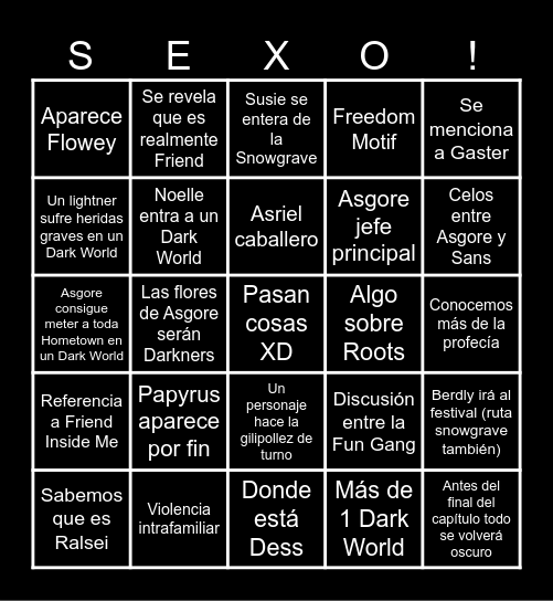 Hola Bingo Card