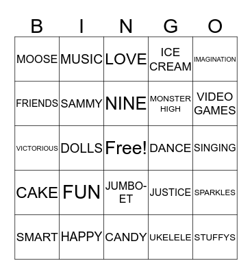 MACKENZIE BINGO Card