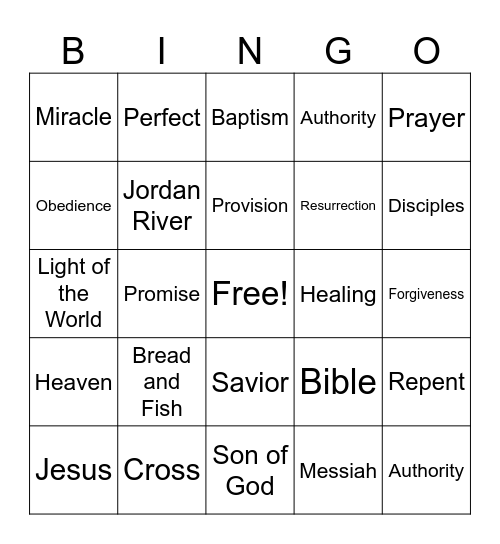 Illumination Station VBS Bingo Card