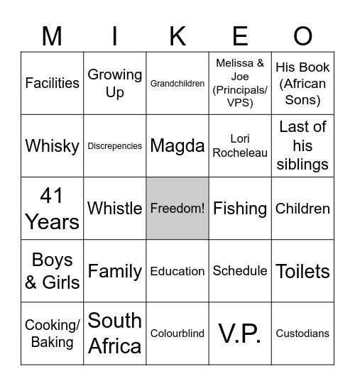 Bingo Card