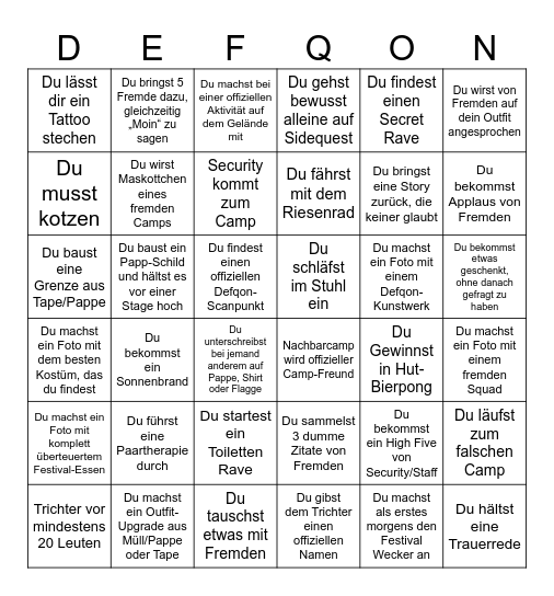 BINGO 2026 Bingo Card