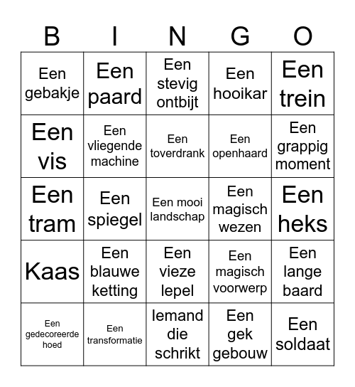 Film Bingo - Howl's Moving Castle Bingo Card