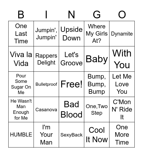 Singo Bingo Card