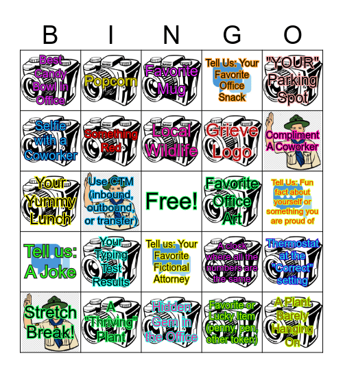 Grieve Law Bingo Card